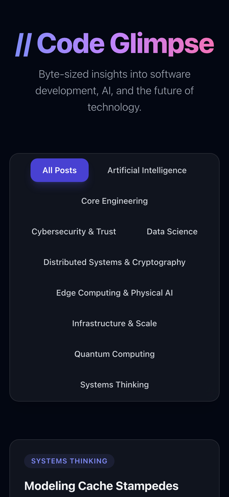 Code Glimpse — screenshot 2